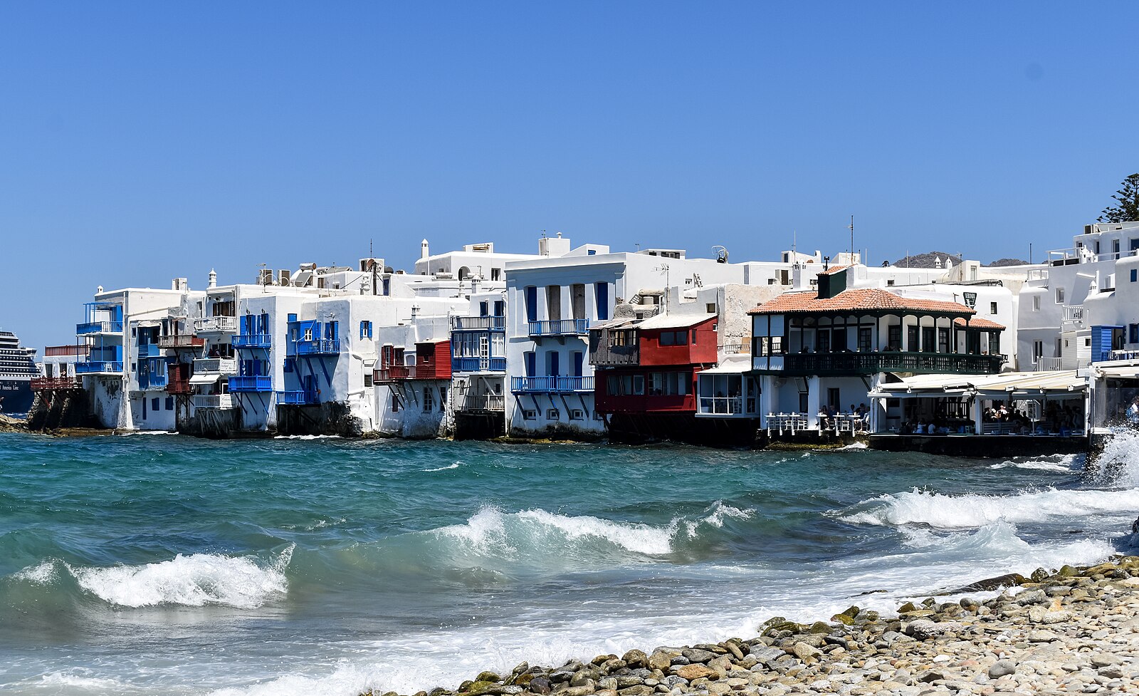 Little Venice waterfront in Mykonos
