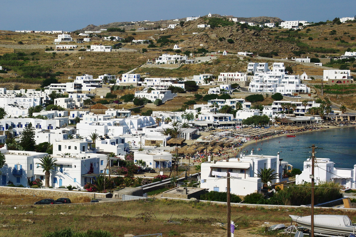 Ornos Beach in Mykonos.